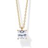 PAVOI 14K Gold Plated Cubic Zirconia Diamond Pendant Necklace for Women | Adjustable Slider(Yellow Gold)
