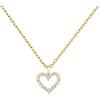 PAVOI 14K Gold Plated Cubic Zirconia Heart Necklace | Cute Dainty Love Pendant Necklaces for Women(Yellow Gold)