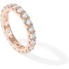 PAVOI 14K Gold Plated Cubic Zirconia Stackable Eternity Ring – 3.0mm Gold Wedding Ring for Women – Fake Promise Band Stacking Jewelry(Rose Gold)