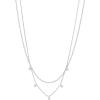 PAVOI 14K Gold Plated Dainty Layering Necklaces for Women | Snake Chain, Curb Link, Paperclip Layered Chains | Trendy Layering Necklace(White Gold)