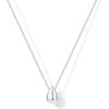 PAVOI 14K Gold Plated Dainty Pear Pendant Necklace for Women | Tear Pendant Necklaces(White Gold)