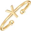 PAVOI 14K Gold Plated Initial Letter Adjustable Ring for Women – Thin Initial Band – Dainty Fashion Jewelry Gifts(- Y)
