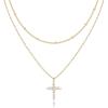 PAVOI 14K Gold Plated Layering Necklaces | Stylish Minimalist Design Pendant Necklaces | Butterfly, Heart, Lock, Evil Eye, Coin, Lightning Bolt, Circle, Cross Pendants for Women(Yellow Gold)