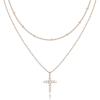 PAVOI 14K Gold Plated Layering Necklaces | Stylish Minimalist Design Pendant Necklaces | Butterfly, Heart, Lock, Evil Eye, Coin, Lightning Bolt, Circle, Cross Pendants for Women(Rose Gold)