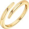 PAVOI 14K Gold Plated Open Twist Eternity Band for Women(Yellow Gold)