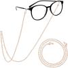 PAVOI 14K Gold Plated Sunglasses/Glasses Strap Lanyard | Glasses Chains for Women | Gold Eye Glasses Holder Around Neck(Rose Gold)