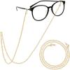 PAVOI 14K Gold Plated Sunglasses/Glasses Strap Lanyard | Glasses Chains for Women | Gold Eye Glasses Holder Around Neck(Yellow Gold)