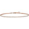 PAVOI 14K Gold Plated Tennis Anklets for Women | Tennis Ankle Bracelet for Women(Rose Gold)