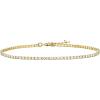 PAVOI 14K Gold Plated Tennis Anklets for Women | Tennis Ankle Bracelet for Women(Yellow Gold)