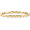 PAVOI 14K Gold Plated Waterproof Bangle Bracelets for Women | Stainless Steel Faceted Hammered Ball Beaded Hinged Bracelet(Yellow Gold)