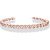 PAVOI Gold Plated Twisted Chunky Bangle Bracelet | 14K Gold Plated | Lightweight Everyday Jewelry(Rose Gold)