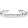 PAVOI Gold Plated Twisted Chunky Bangle Bracelet | 14K Gold Plated | Lightweight Everyday Jewelry(White Gold)