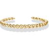 PAVOI Gold Plated Twisted Chunky Bangle Bracelet | 14K Gold Plated | Lightweight Everyday Jewelry(Yellow Gold)