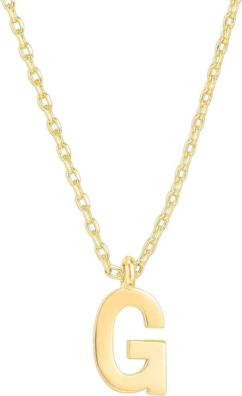 imagePAVOI 14K Gold Plated Initial Necklace Letter Necklaces for Women G