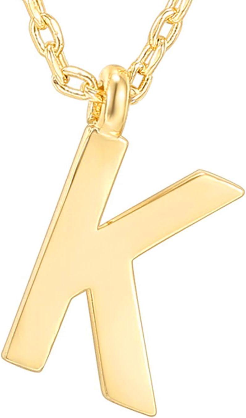 imagePAVOI 14K Gold Plated Initial Necklace Letter Necklaces for Women K