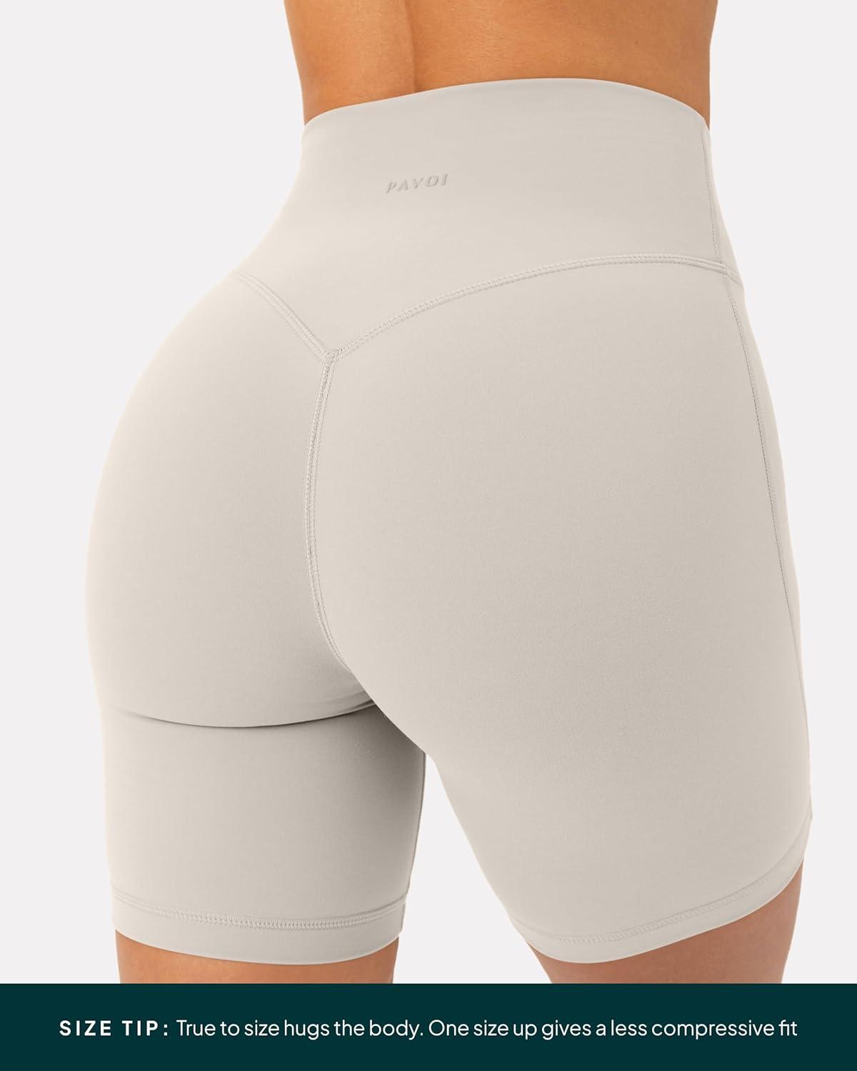 imagePAVOI ACTIVE Yoga Shorts for Women High Waisted Gym Shorts Buttery Soft Biker Workout Shorts 4quot ampamp 6quot Compression FitMoon