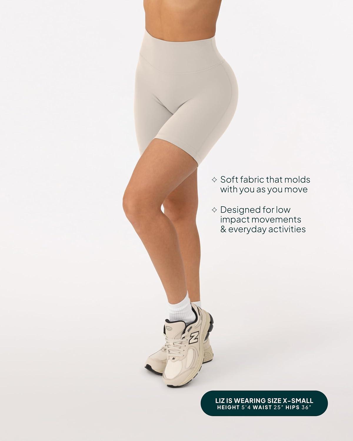 imagePAVOI ACTIVE Yoga Shorts for Women High Waisted Gym Shorts Buttery Soft Biker Workout Shorts 4quot ampamp 6quot Compression FitMoon