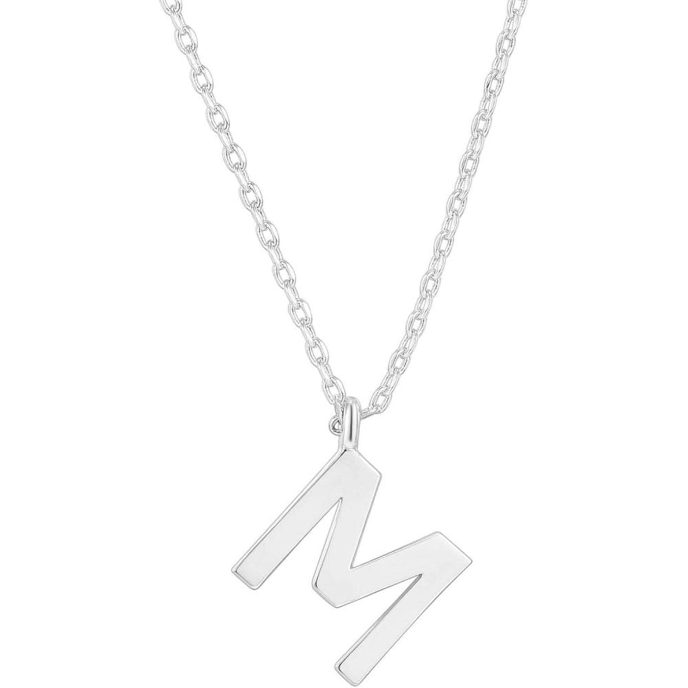 imagePAVOI 14K Gold Plated Initial Necklace  Letter Necklaces for Women M