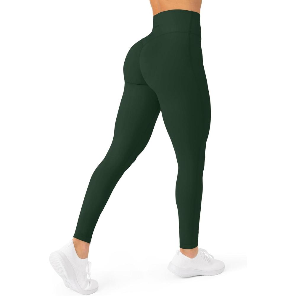 imagePAVOI ACTIVE Buttery Soft Workout Leggings for Women  High Waisted No Front Seam Gym Leggings Yoga Pants  FlexFlowPine Green