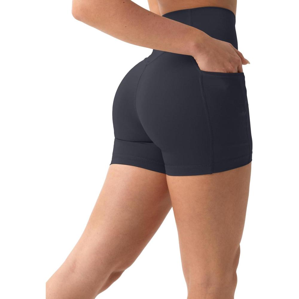 imagePAVOI ACTIVE Shorts with Pockets  Compressive High Waisted Butt Sculpting 4quot ampamp 6quot Womens Biker Shorts  HiPerform XXS to 3XGraphite