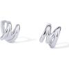 PAVOI 14K Gold Plated 925 Sterling Silver Posts Dainty Initial Huggie Earrings for Women – Gold Huggie Hoop Small Initial Jewelry – Trendy Alphabet Letter Earrings(- M)