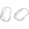 PAVOI 14K Gold Plated 925 Sterling Silver Posts Wavy Infinity Hoops | Lightweight Twisted Earrings | Wave Thin Endless Hoop Earrings for Women(White Gold)