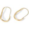PAVOI 14K Gold Plated 925 Sterling Silver Posts Wavy Infinity Hoops | Lightweight Twisted Earrings | Wave Thin Endless Hoop Earrings for Women(Yellow Gold)