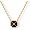 PAVOI 14K Gold Plated Clover Necklaces for Women – Lucky Four Leaf Clover Necklace Pendant – Trendy Flower Black Onyx Gemstone Mother of Pearl Jewelry Gifts(Yellow Gold)