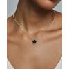 PAVOI 14K Gold Plated Clover Necklaces for Women – Lucky Four Leaf Clover Necklace Pendant – Trendy Flower Black Onyx Gemstone Mother of Pearl Jewelry Gifts(Yellow Gold)