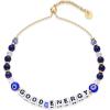 PAVOI 14K Gold Plated Colored Mantra Evil Eye Beaded Gemstone Bracelets for Women | Adjustable Friendship Beaded Bracelets with Words | I Am Enough Fearless Breathe Good Energy In My Era Grateful You Got This Affirmation Bracelet(Good Energy)