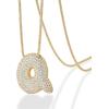 PAVOI 14K Gold Plated Cubic Zirconia Bubble Letter Initial Necklaces for Women | Gold Balloon Necklace Letter | Chunky Pendant Necklaces(-Q)