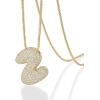 PAVOI 14K Gold Plated Cubic Zirconia Bubble Letter Initial Necklaces for Women | Gold Balloon Necklace Letter | Chunky Pendant Necklaces(-Z)
