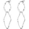 PAVOI 14K Gold Plated Dangle Earrings for Women | Infinity Cute Hanging Hoop Earrings(White Gold)