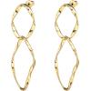 PAVOI 14K Gold Plated Dangle Earrings for Women | Infinity Cute Hanging Hoop Earrings(Yellow Gold)