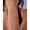 PAVOI 14K Gold Plated Friendship Matching Adjustable Bracelets for Women | Gold Best Friends Bracelet Set | BFF ILYSM Bracelet Pack(BFF)