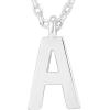 PAVOI 14K Gold Plated Initial Necklace | Letter Necklaces for Women(- A)