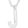 PAVOI 14K Gold Plated Initial Necklace | Letter Necklaces for Women(- J)
