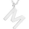 PAVOI 14K Gold Plated Initial Necklace | Letter Necklaces for Women(- M)