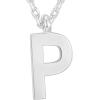PAVOI 14K Gold Plated Initial Necklace | Letter Necklaces for Women(- P)