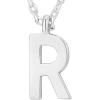 PAVOI 14K Gold Plated Initial Necklace | Letter Necklaces for Women(- R)
