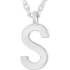 PAVOI 14K Gold Plated Initial Necklace | Letter Necklaces for Women(- S)