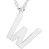 PAVOI 14K Gold Plated Initial Necklace | Letter Necklaces for Women(- W)