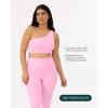 PAVOI ACTIVE Asymmetrical Sports One Shoulder Bra for Women – Low Support One Strap Bra Workout Top Removable Pads – FlexFlow(Bubblegum)