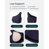 PAVOI ACTIVE Asymmetrical Sports One Shoulder Bra for Women – Low Support One Strap Bra Workout Top Removable Pads – FlexFlow(Twilight)