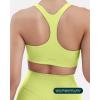 PAVOI ACTIVE Racerback Supportive Sports Bras for Women – High Support Scoop Neck Gym Workout Bra Removable Pads – HiPerform(Citron)