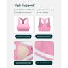 PAVOI ACTIVE Racerback Supportive Sports Bras for Women – High Support Scoop Neck Gym Workout Bra Removable Pads – HiPerform(Petal)