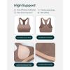 PAVOI ACTIVE Racerback Supportive Sports Bras for Women – High Support Scoop Neck Gym Workout Bra Removable Pads – HiPerform(Teak)