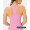 PAVOI ACTIVE Racerback Workout Tank Tops for Women Built in Bra – Medium Support Scoop Athletic Tank Top Shelf Bra, HiPerform(Petal)