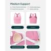 PAVOI ACTIVE Racerback Workout Tank Tops for Women Built in Bra – Medium Support Scoop Athletic Tank Top Shelf Bra, HiPerform(Petal)