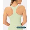 PAVOI ACTIVE Racerback Workout Tank Tops for Women Built in Bra – Medium Support Scoop Athletic Tank Top Shelf Bra, HiPerform(Pistachio)